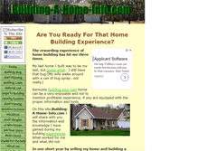 Tablet Screenshot of building-a-home-info.com